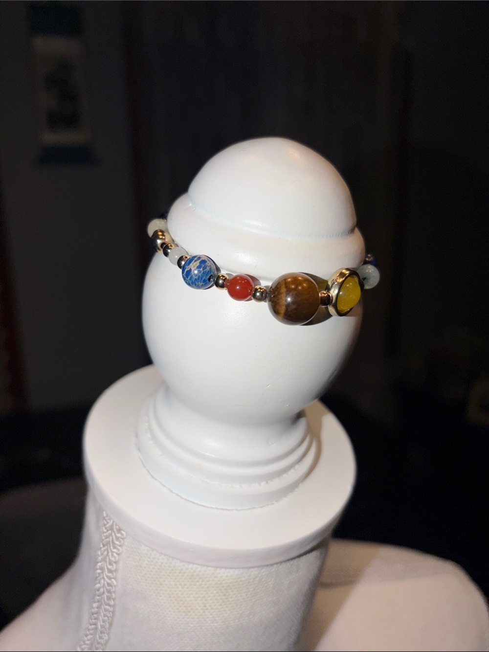 Planetary Beaded Stretch Bracelet